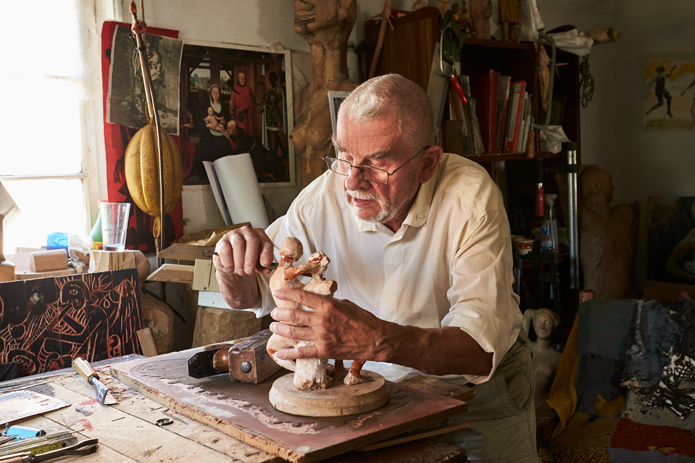 Siegfried Rimpler im Atelier