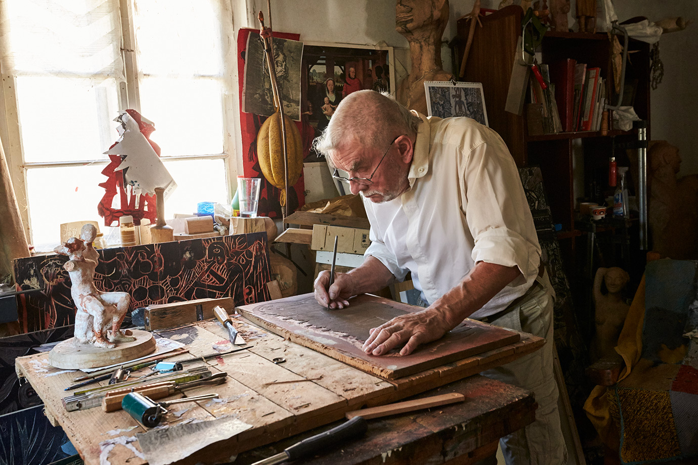 Siegfried Rimpler im Atelier