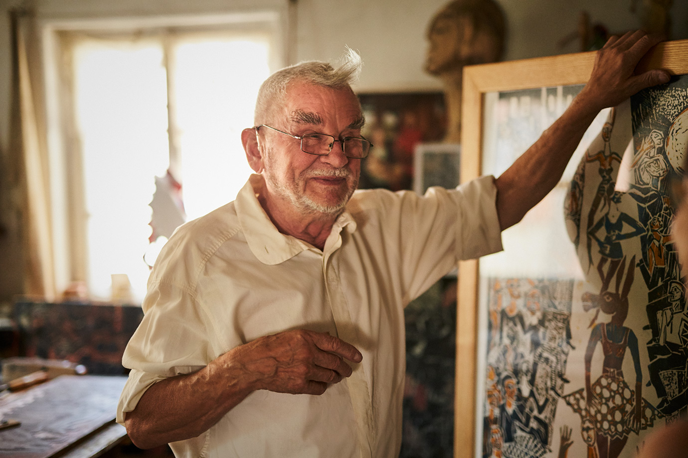 Siegfried Rimpler im Atelier