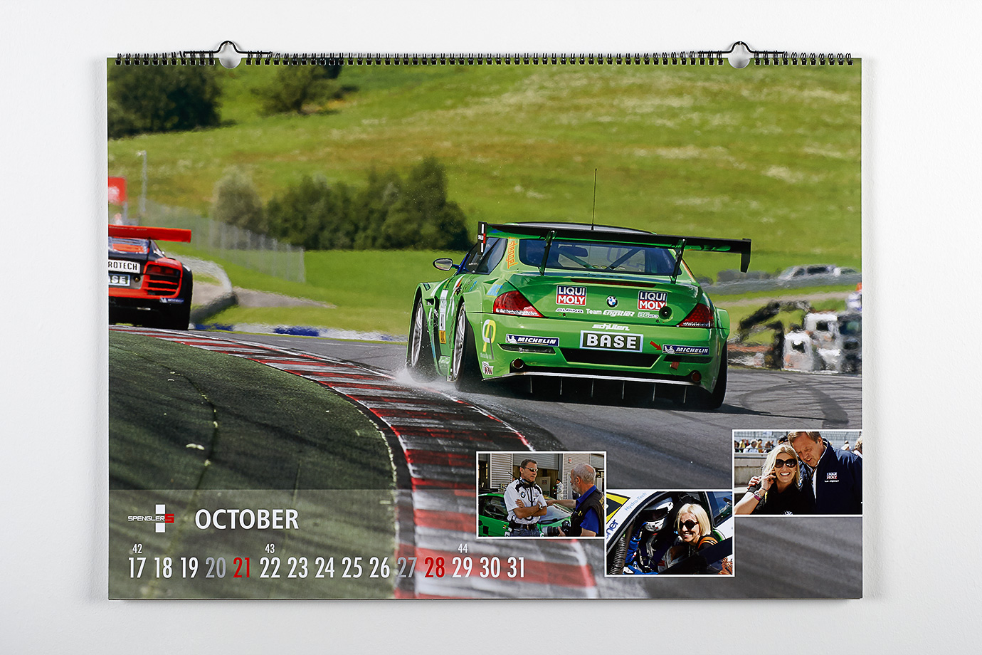 Jahreskalender mit Rennsportmotiven, Monatsblatt Oktober