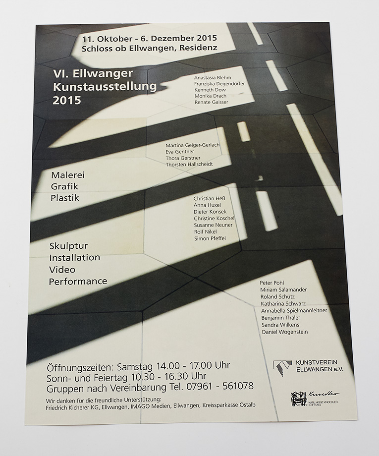 Plakat der VI. Ellwanger Kunstausstellung 2015