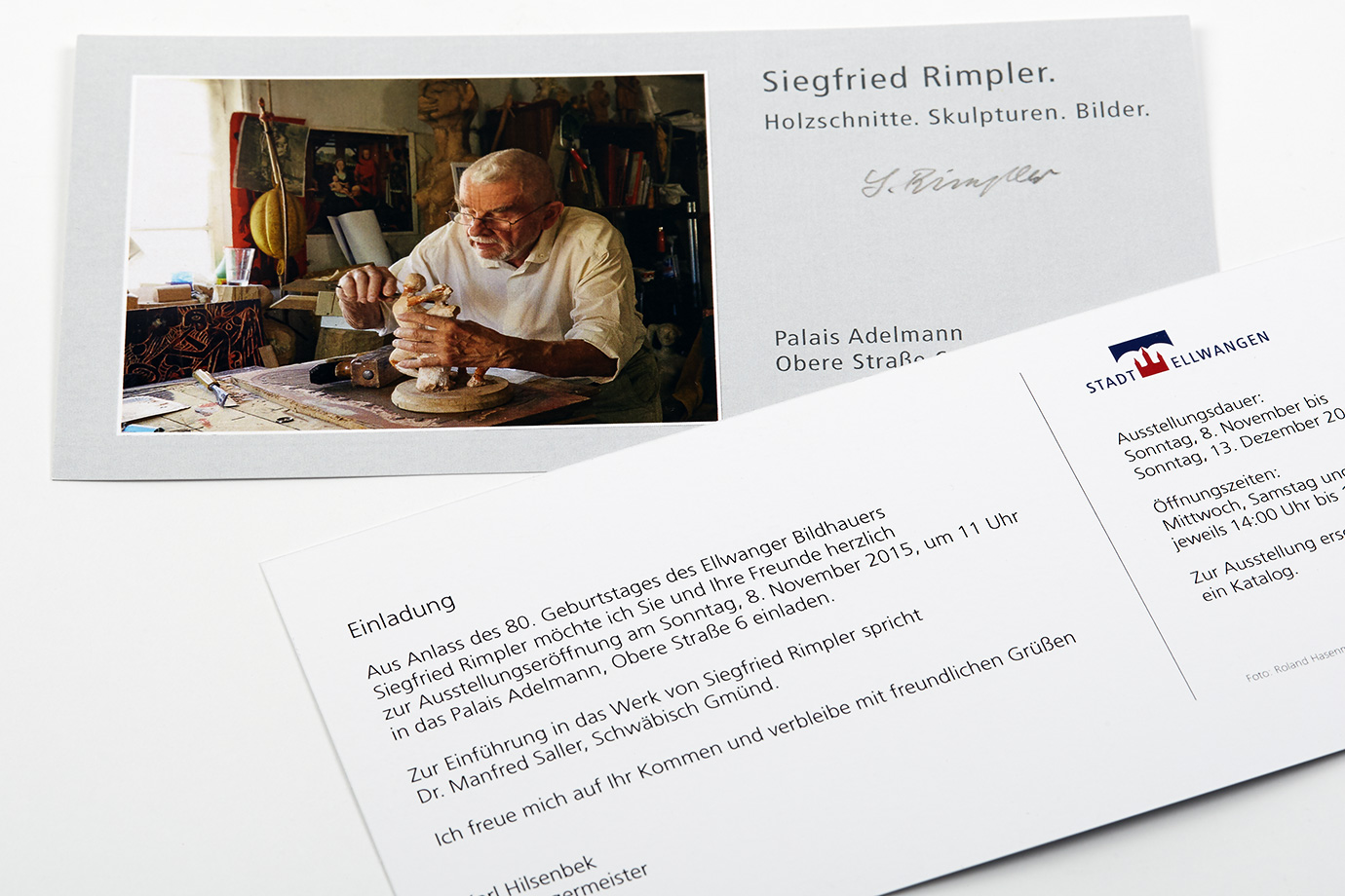 Holzschnitte. Skulpturen. Bilder. Siegfried Rimpler Einladung Siegfried Rimpler